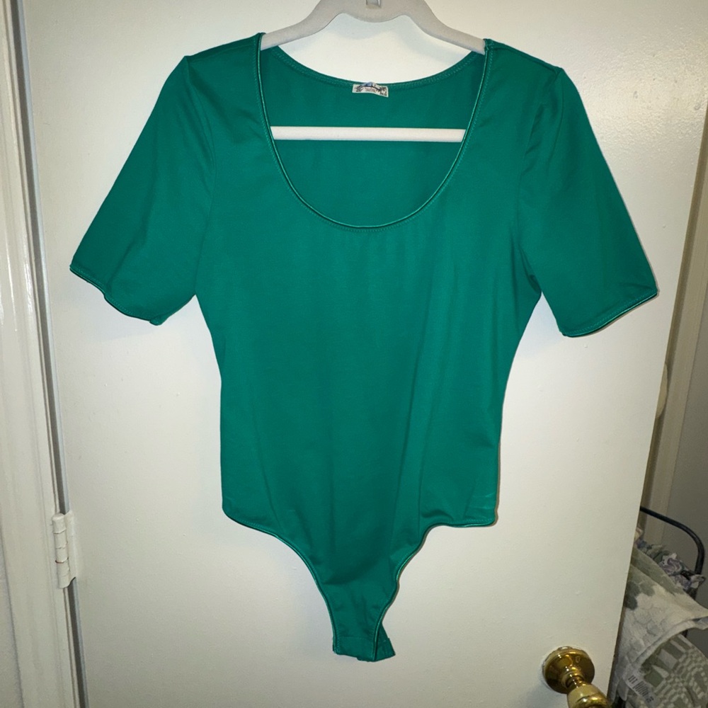 Free People Green Women's Bodysuit Top